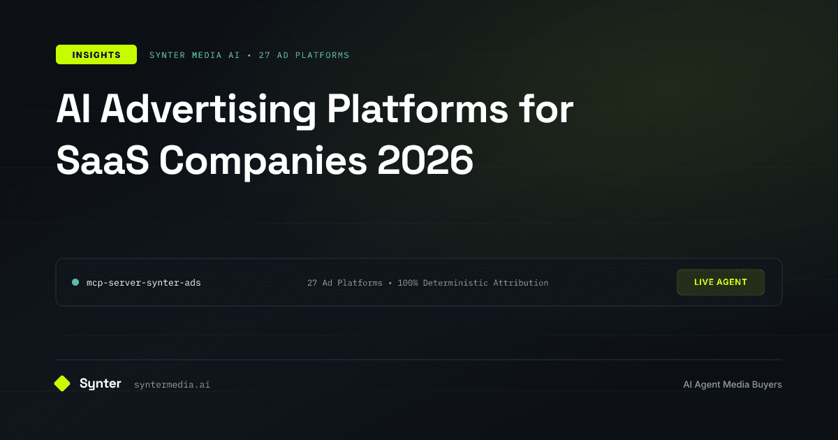 AI Advertising Platforms for SaaS Companies 2026