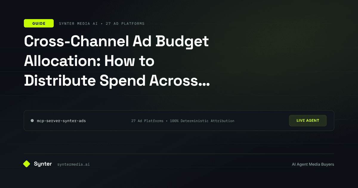 Cross-Channel Ad Budget Allocation: How to Distribute Spend Across Google, Meta, LinkedIn, and TikTok