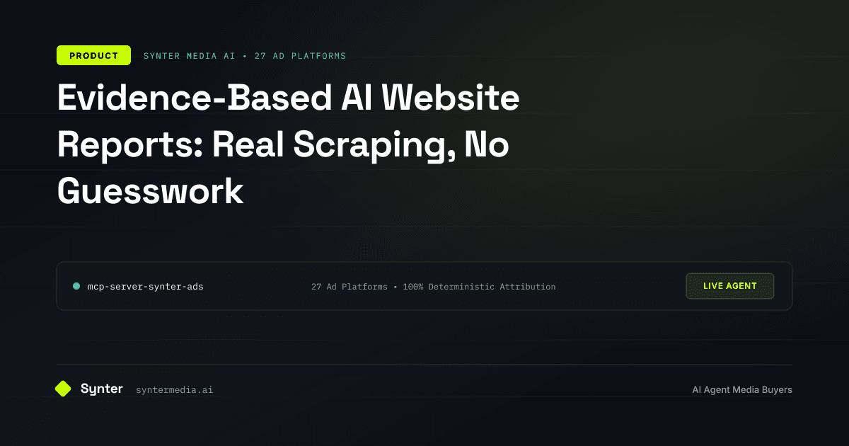 Evidence-Based AI Website Reports: Real Scraping, No Guesswork