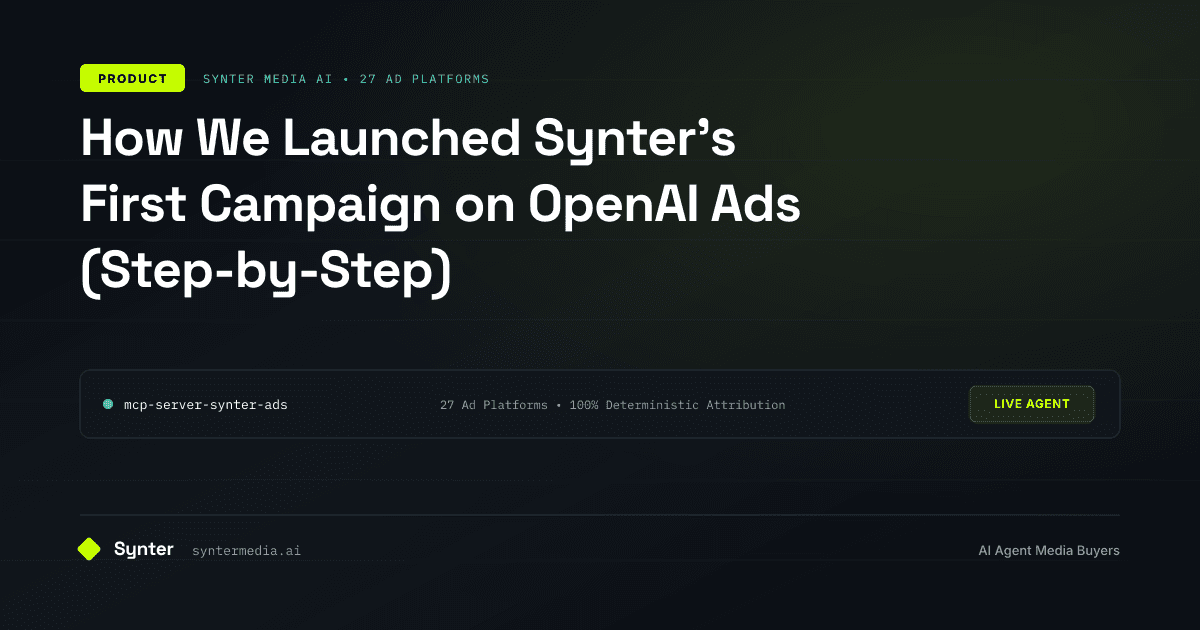 How We Launched Synter's First Campaign on OpenAI Ads (Step-by-Step)