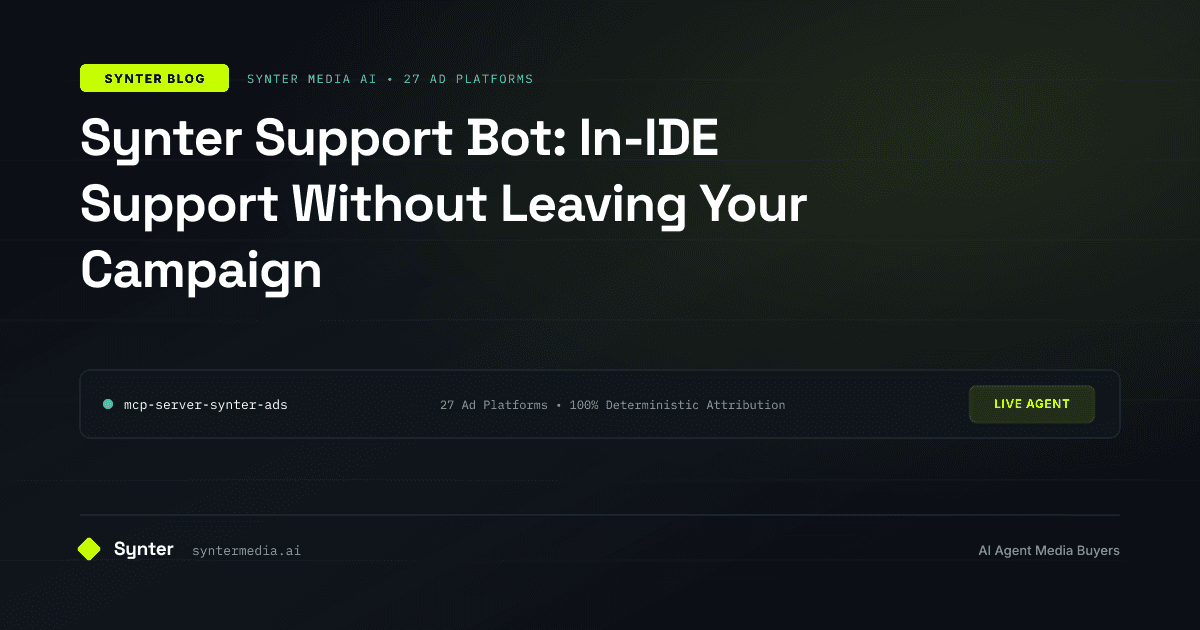 Synter Support Bot: In-IDE Support Without Leaving Your Campaign