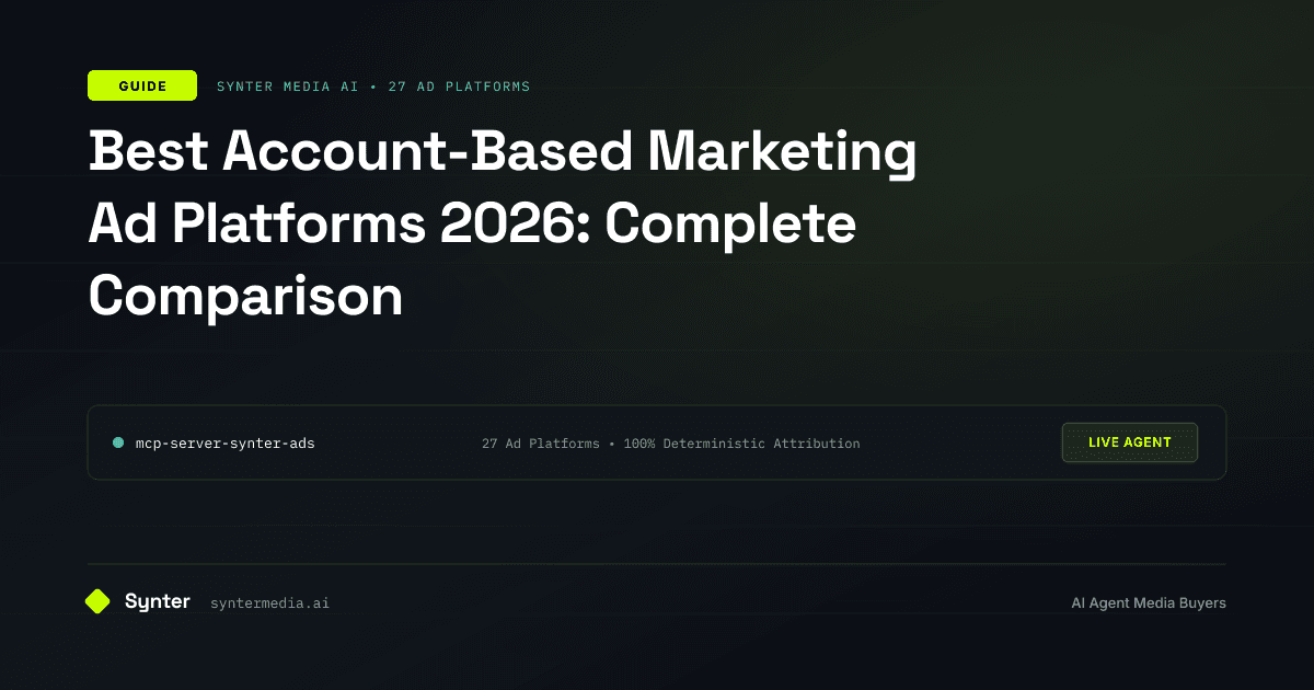 Best Account-Based Marketing Ad Platforms 2026: Complete Comparison