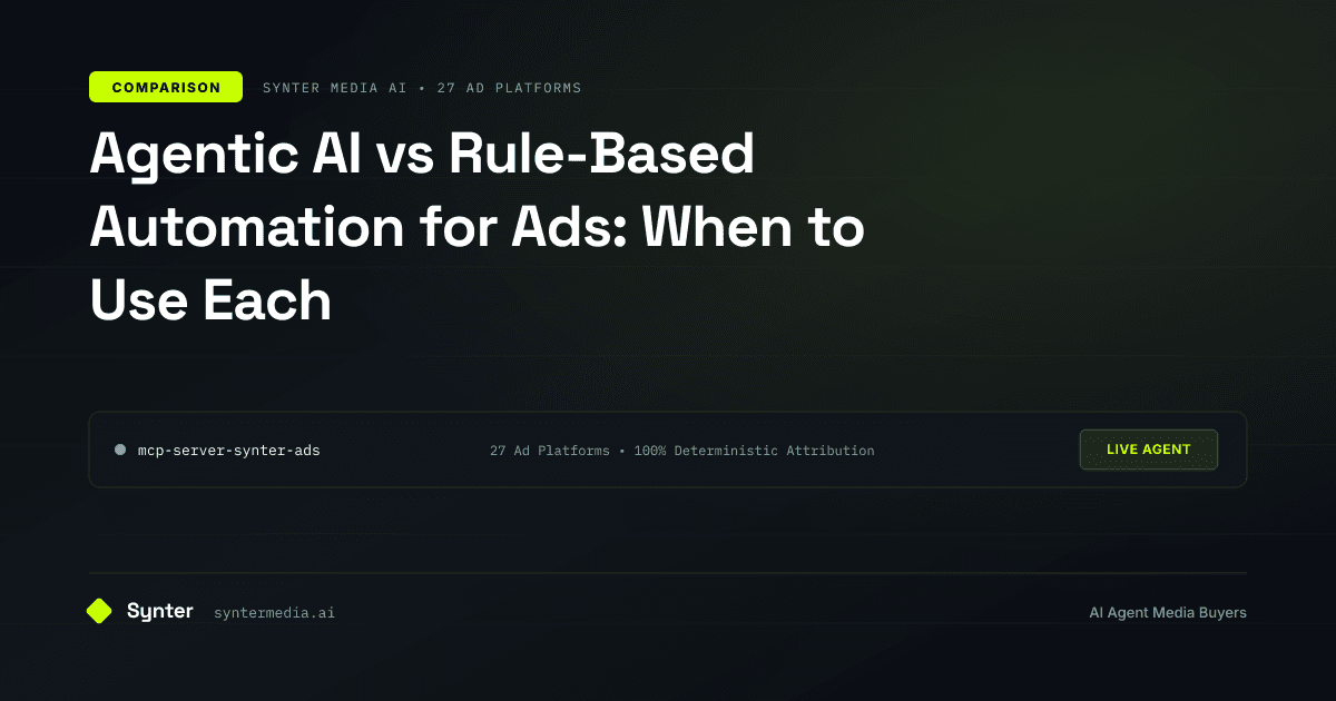 Agentic AI vs Rule-Based Automation for Ads: When to Use Each