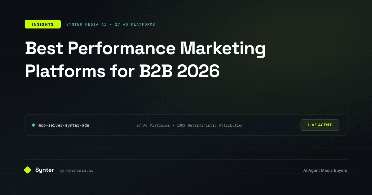 Best Performance Marketing Platforms for B2B 2026