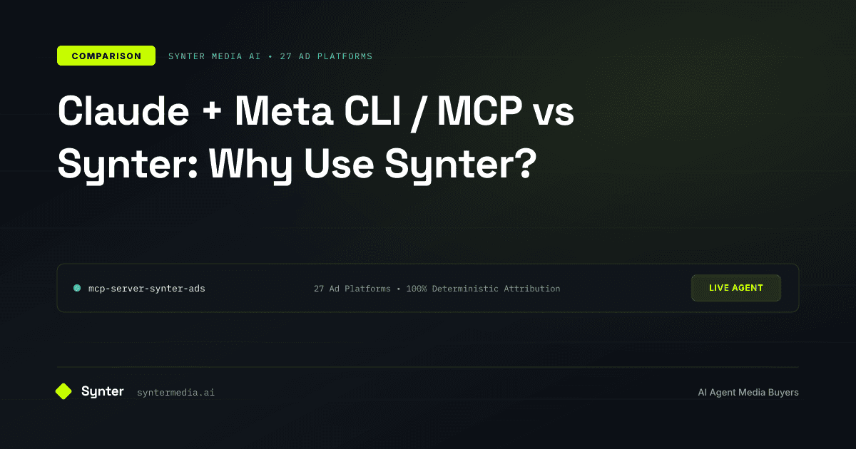 Claude + Meta CLI / MCP vs Synter: Why Use Synter?
