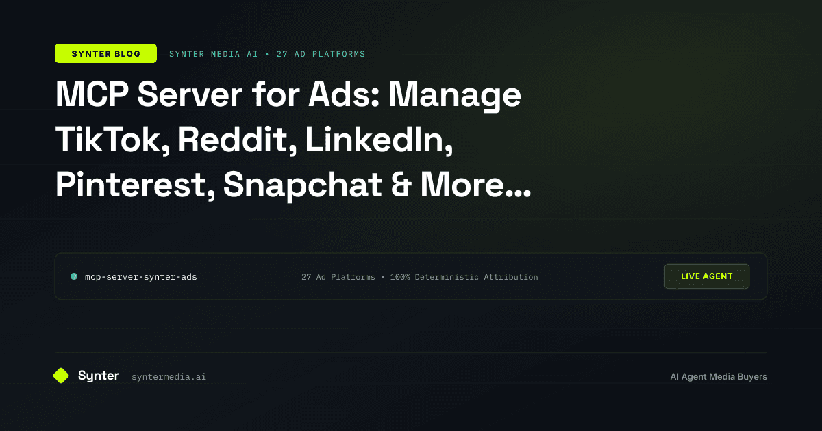 MCP Server for Ads: Manage TikTok, Reddit, LinkedIn, Pinterest, Snapchat & More from Claude Desktop