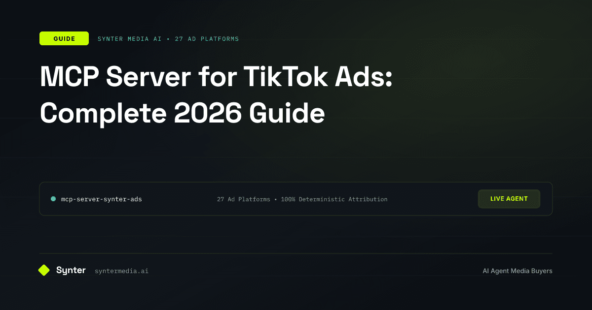 MCP Server for TikTok Ads: Complete 2026 Guide