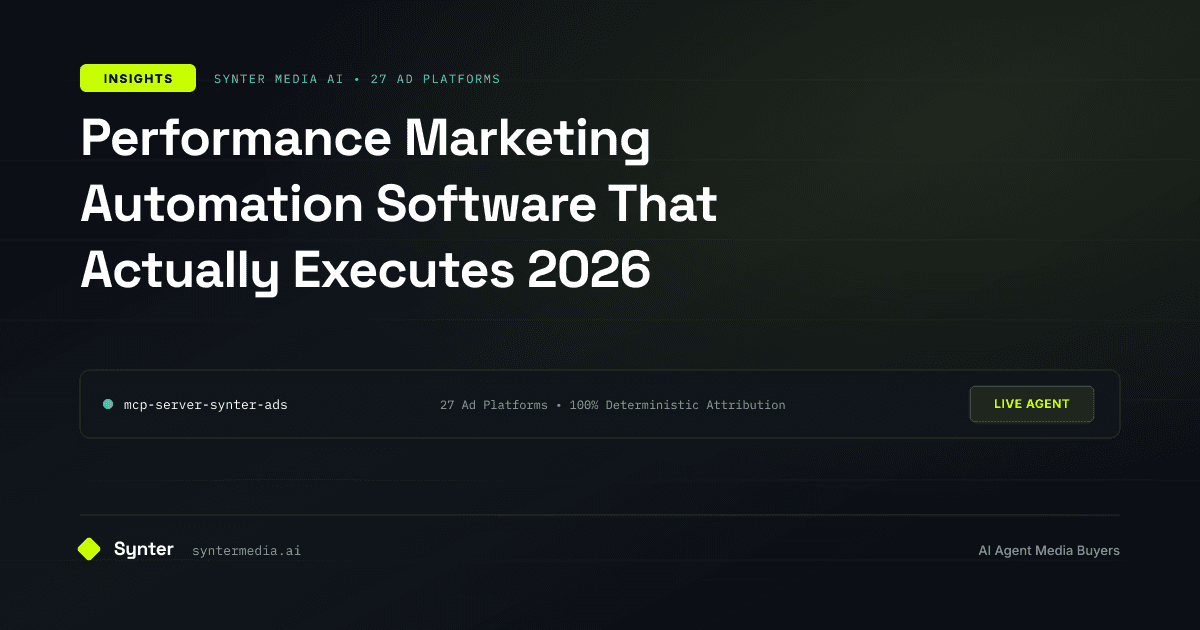 Performance Marketing Automation Software That Actually Executes 2026