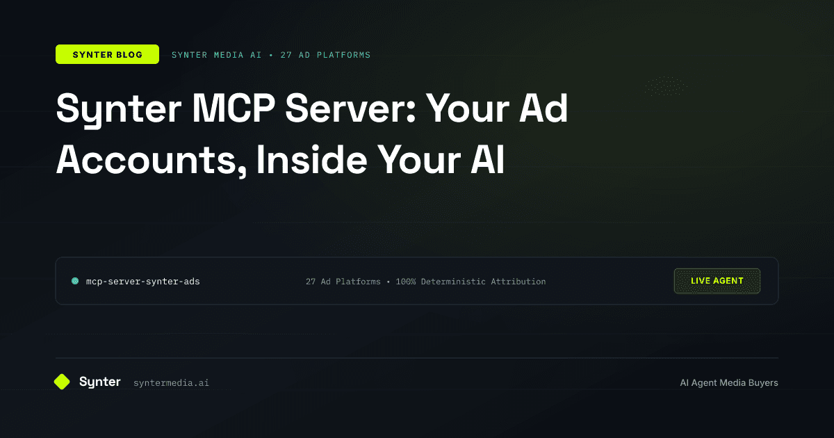 Synter MCP Server: Your Ad Accounts, Inside Your AI