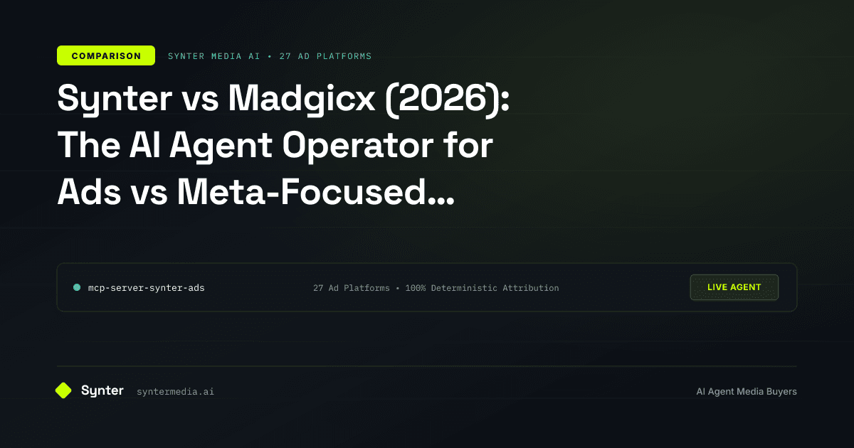 Synter vs Madgicx (2026): The AI Agent Operator for Ads vs Meta-Focused Automation