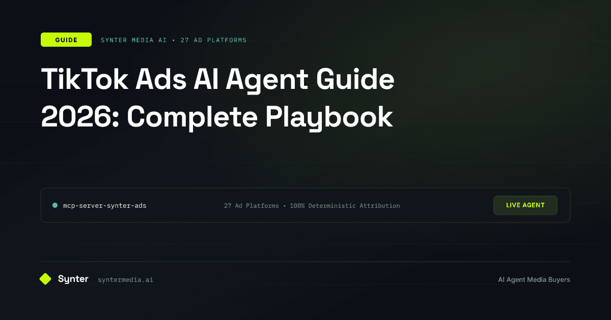 TikTok Ads AI Agent Guide 2026: Complete Playbook